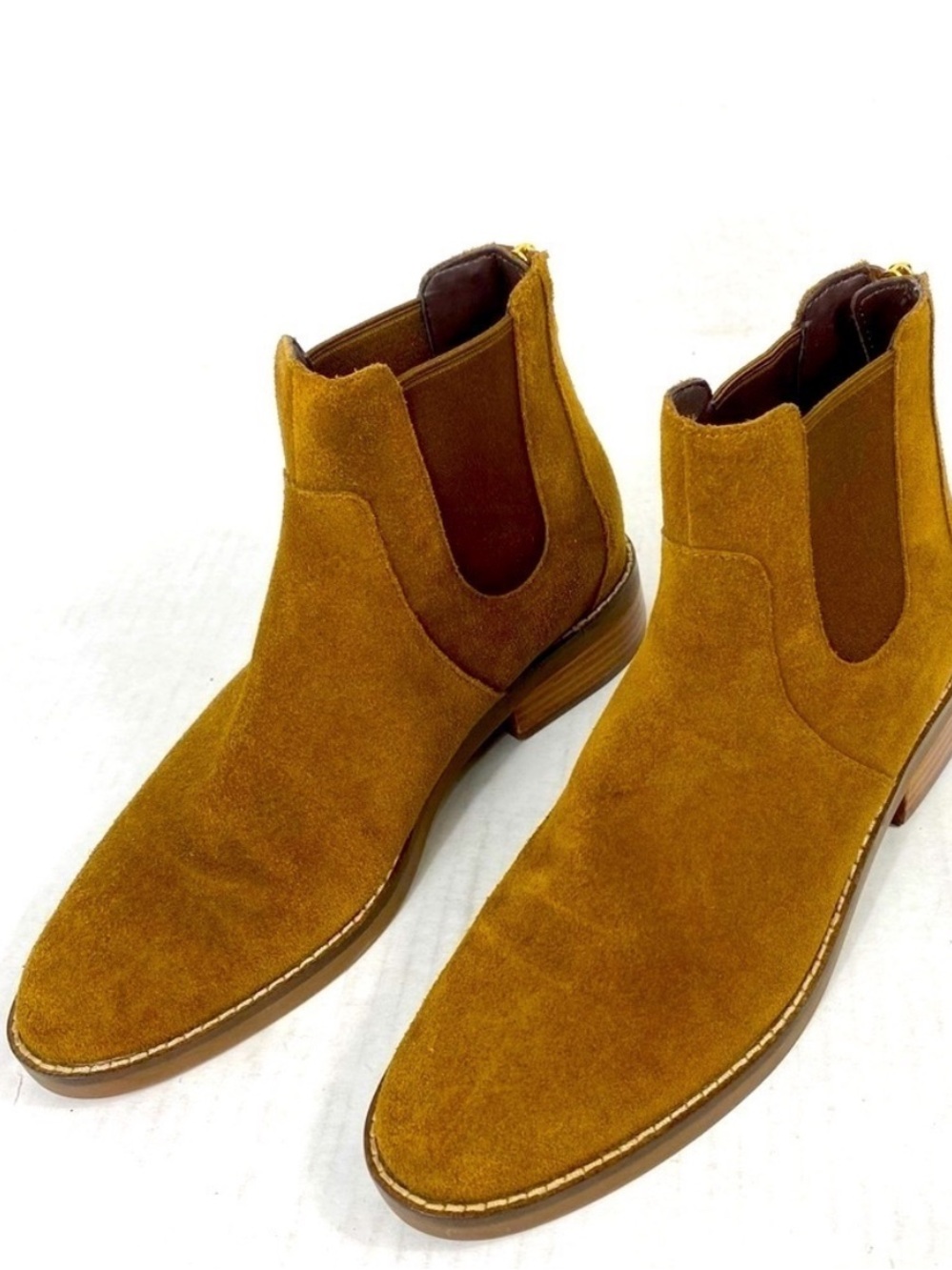 Cole Haan Reide Waterproof Chelsea Boots Size 8 Camel Tan